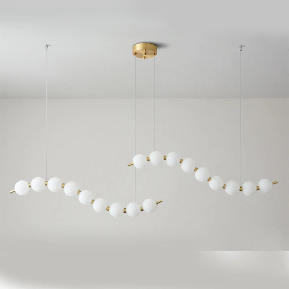 Creative Necklace String White Ball LED Pendant Lights - Image 6