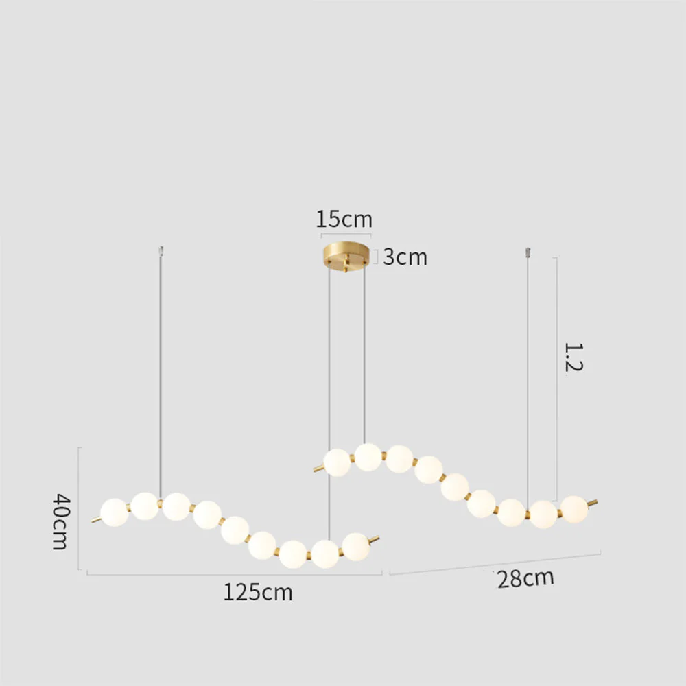 Creative Necklace String White Ball LED Pendant Lights - Image 8