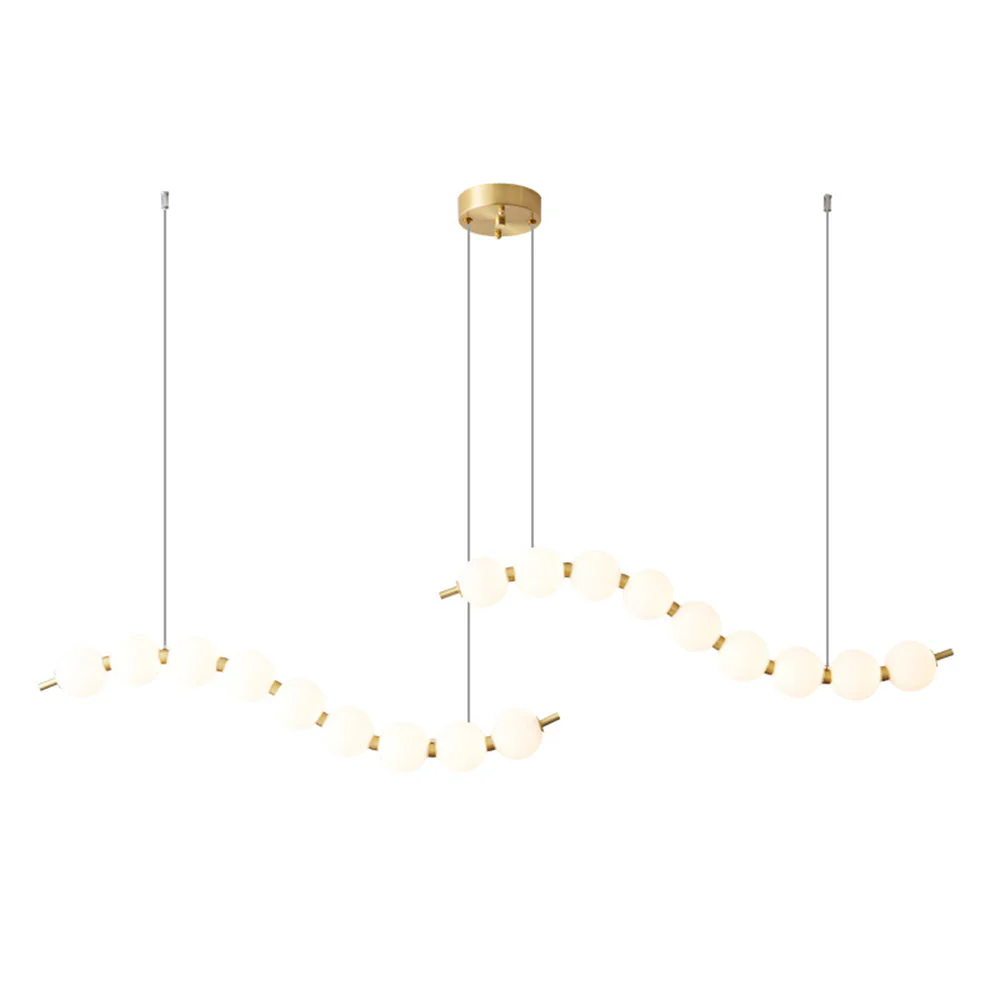 Creative Necklace String White Ball LED Pendant Lights - Image 9