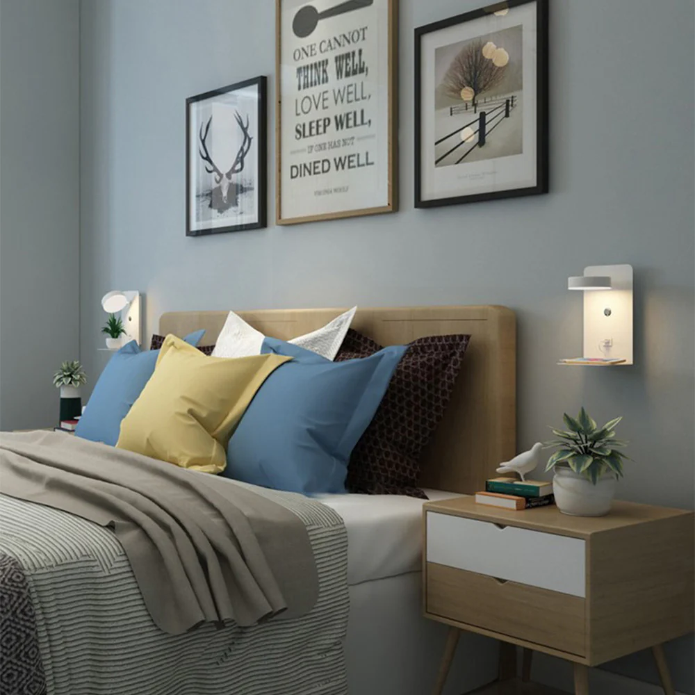 Creative Simple LED Phone Charger Wall Light - Image 12