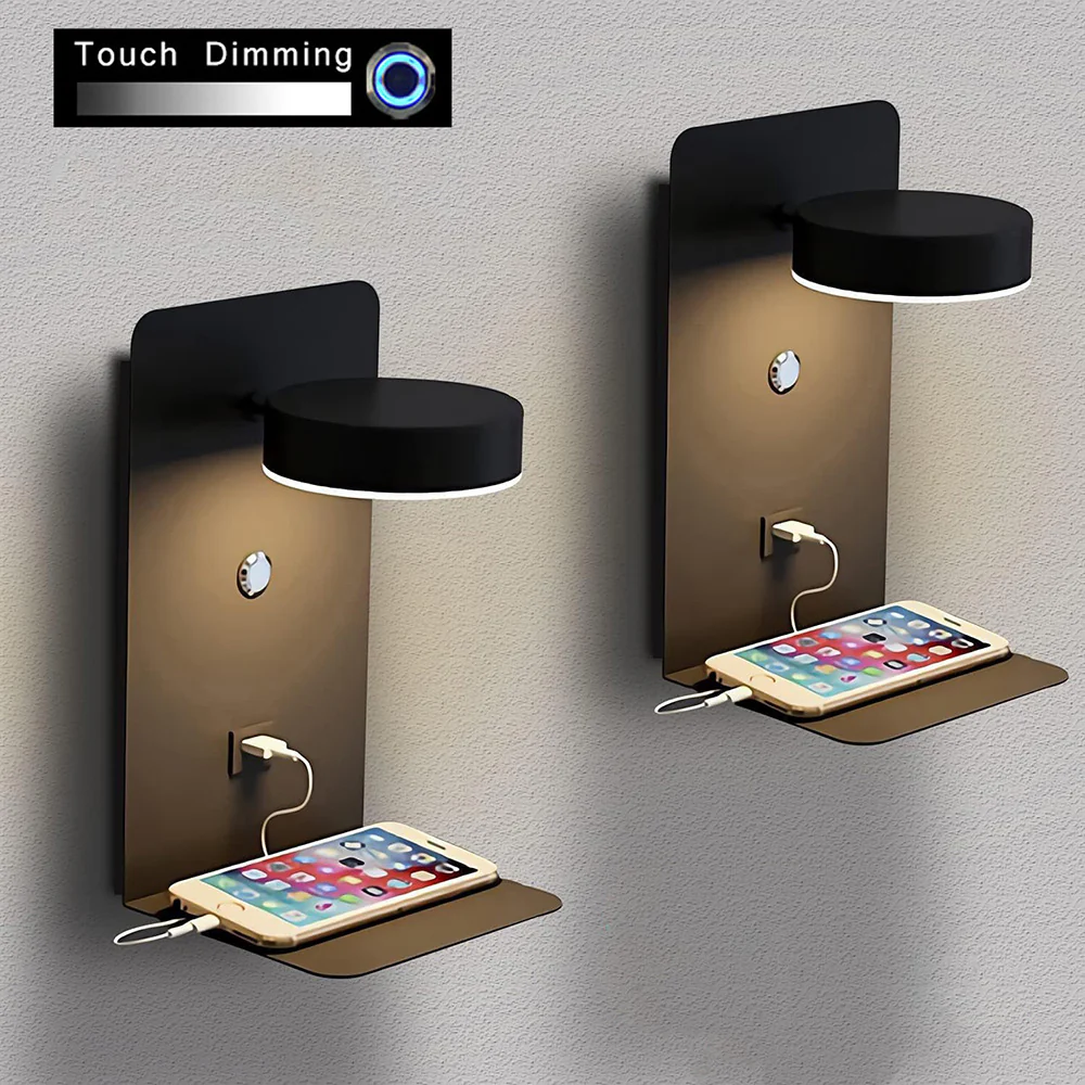 Creative Simple LED Phone Charger Wall Light - Image 13