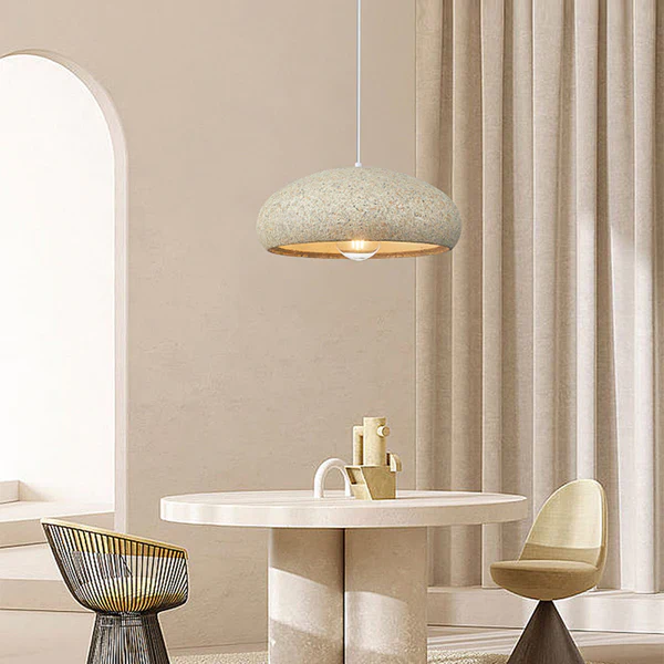 Creative Stone Beige Pendant Light For Dining Room - Image 6