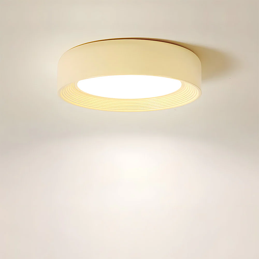 Cute Creamy Yellow Round LED Ceiling Light