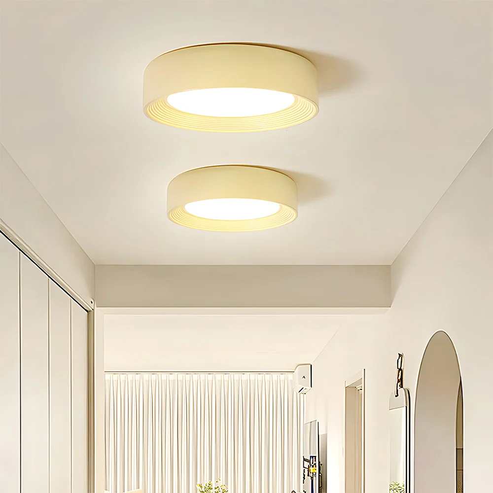 Cute Creamy Yellow Round LED Ceiling Light - Image 6