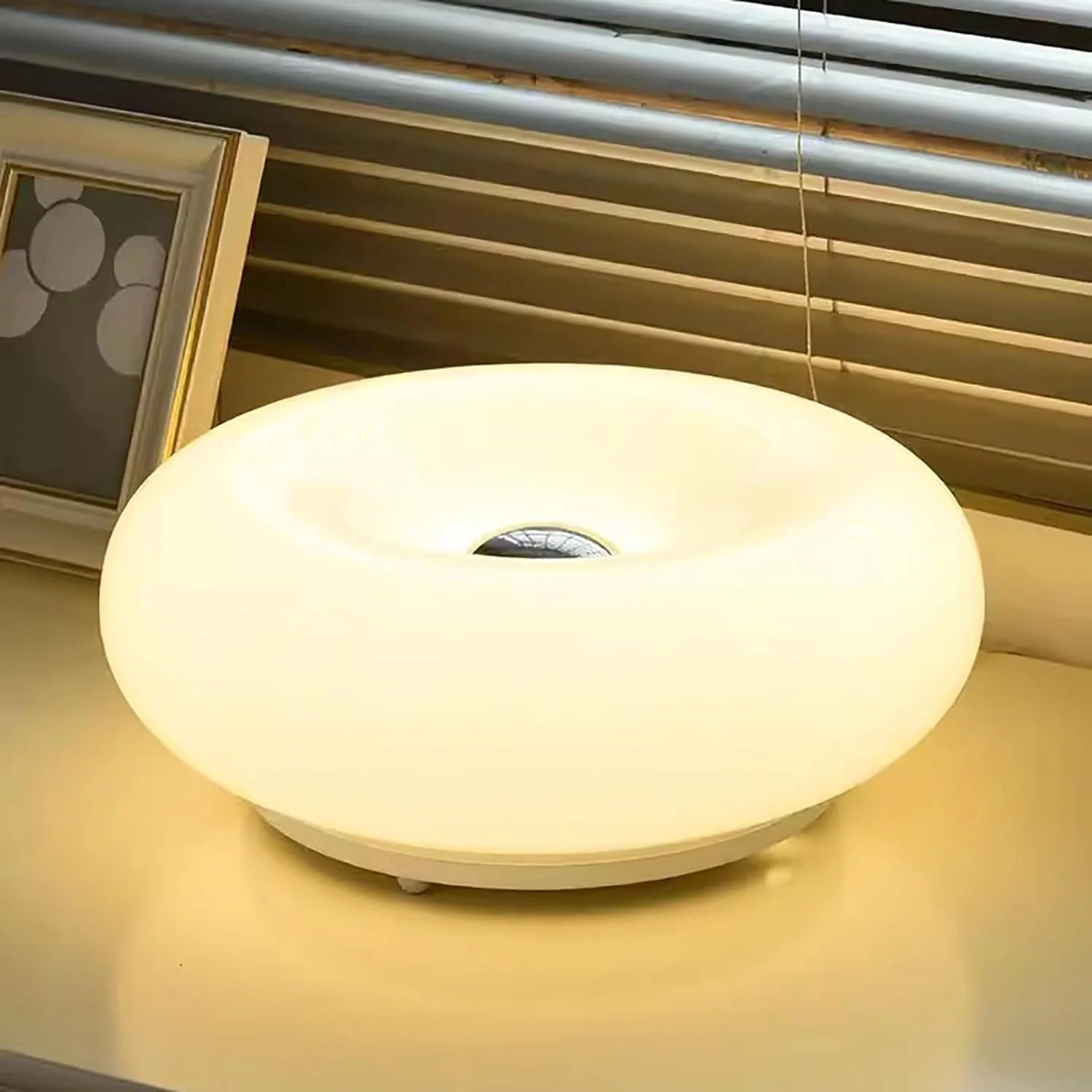 Cute Donut Lamp Orange Table Lamp - Image 12