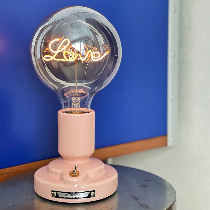 Cute Pink & White Cat Pattern Table Lamp - Image 12