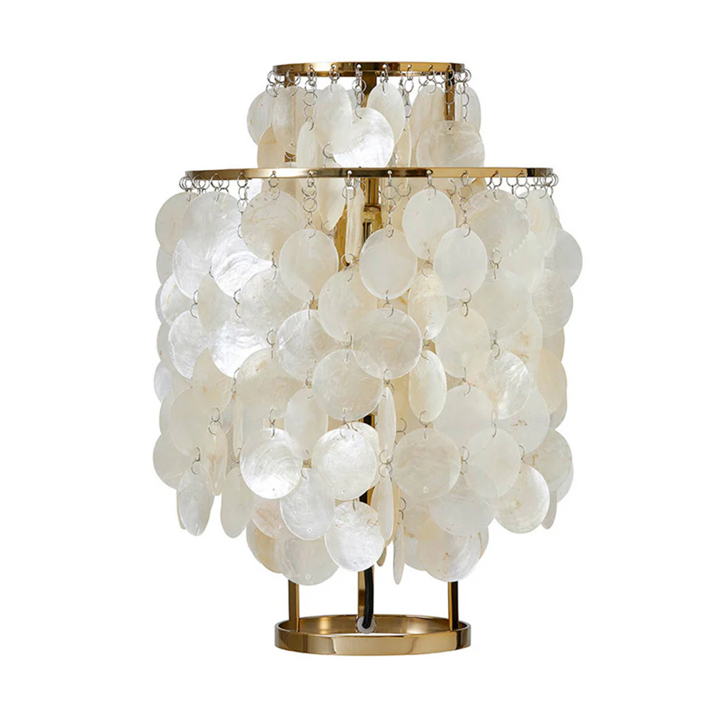 Danish Seashell Pearl Wind Chimes Decorative Table Lamp - Image 9