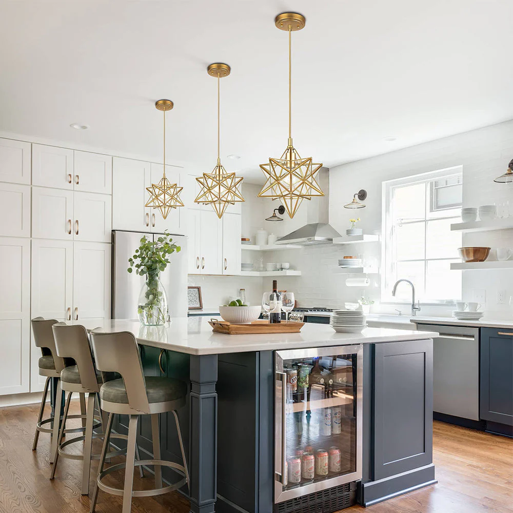 Decorative Star Shape Glass Hallway Pendant Light - Image 5
