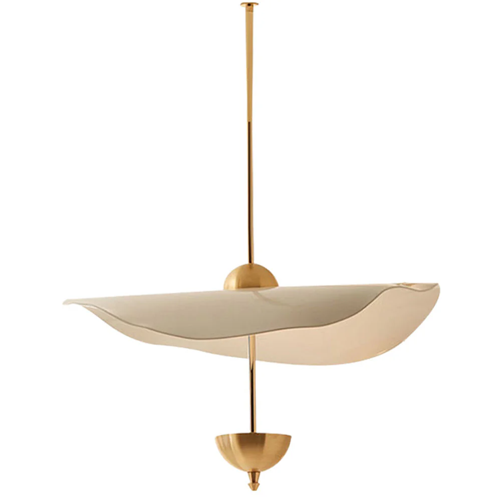 Art Deco Gold Metal Lotus Led Light Fixtures Chandeliers - Image 10