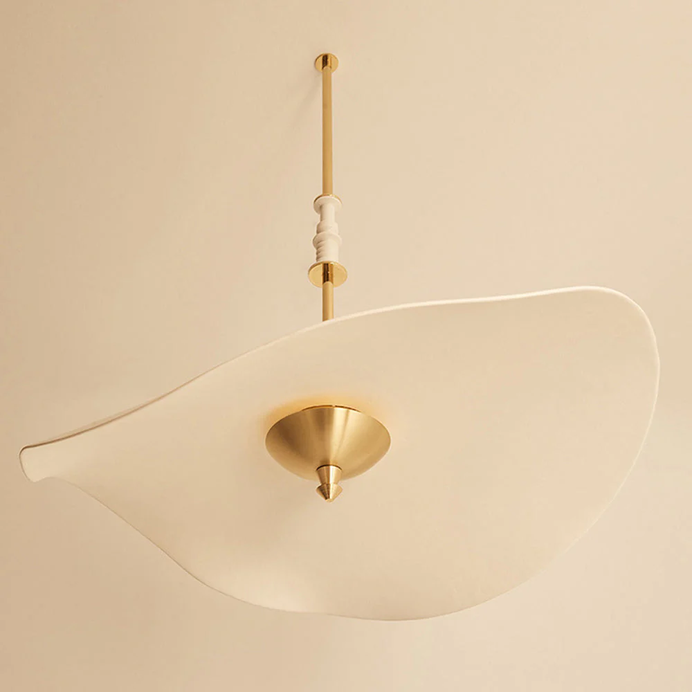 Art Deco Gold Metal Lotus Led Light Fixtures Chandeliers - Image 6