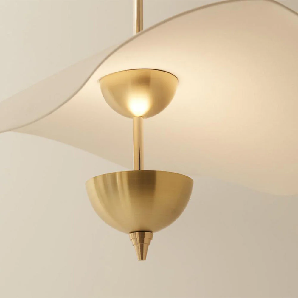 Art Deco Gold Metal Lotus Led Light Fixtures Chandeliers - Image 7