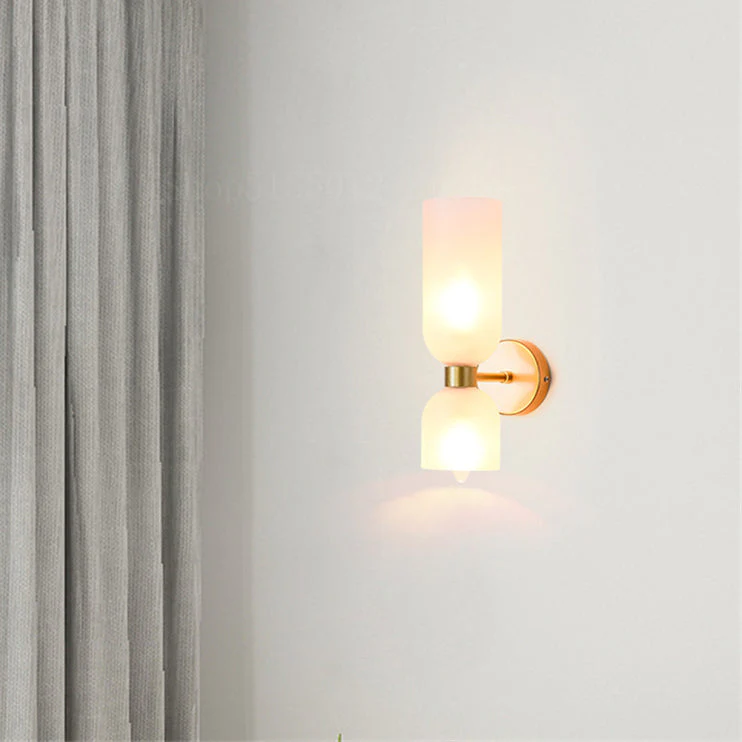 Double Head Glass Wall Lamp LED Sconce for Bedroom - Image 3