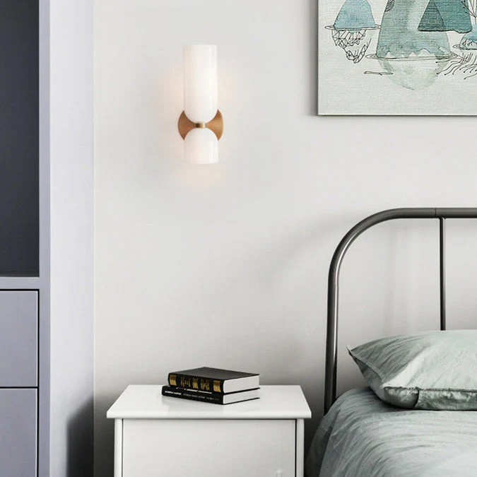 Double Head Glass Wall Lamp LED Sconce for Bedroom - Image 5