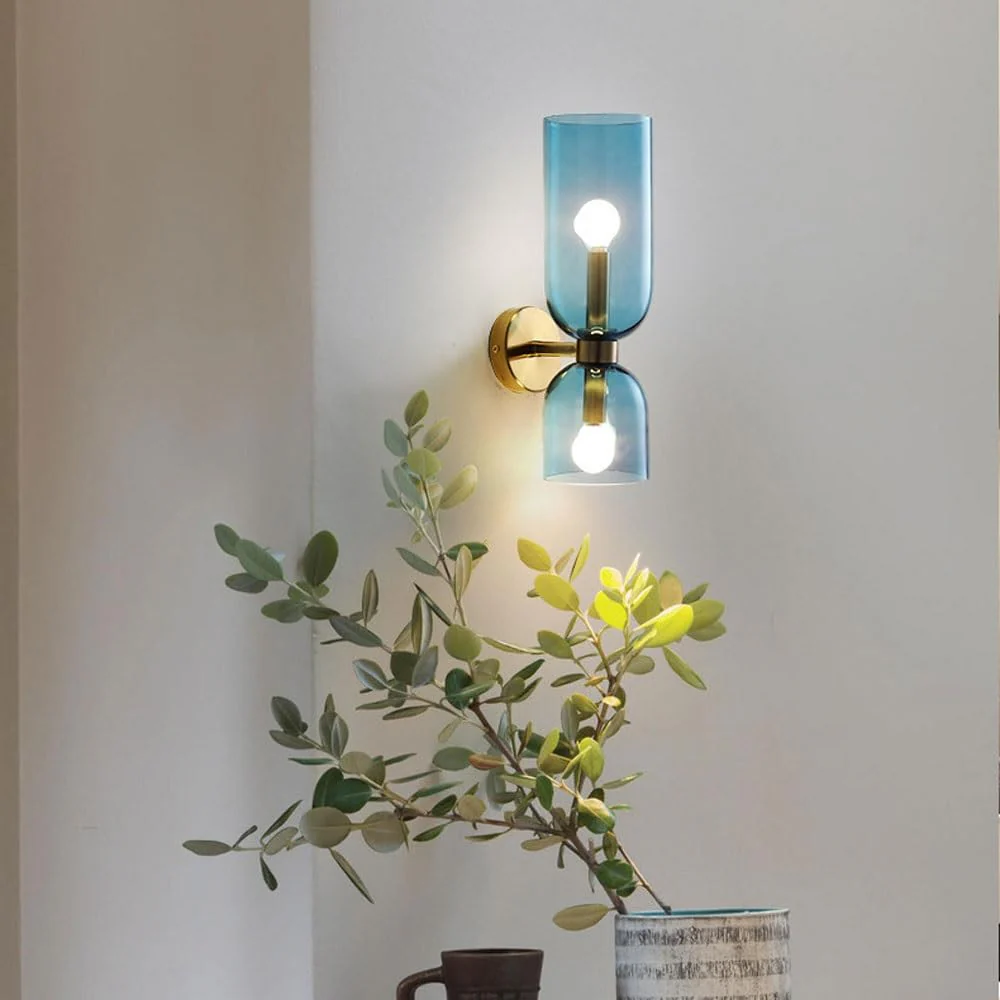 Double Head Glass Wall Lamp LED Sconce for Bedroom - Image 6