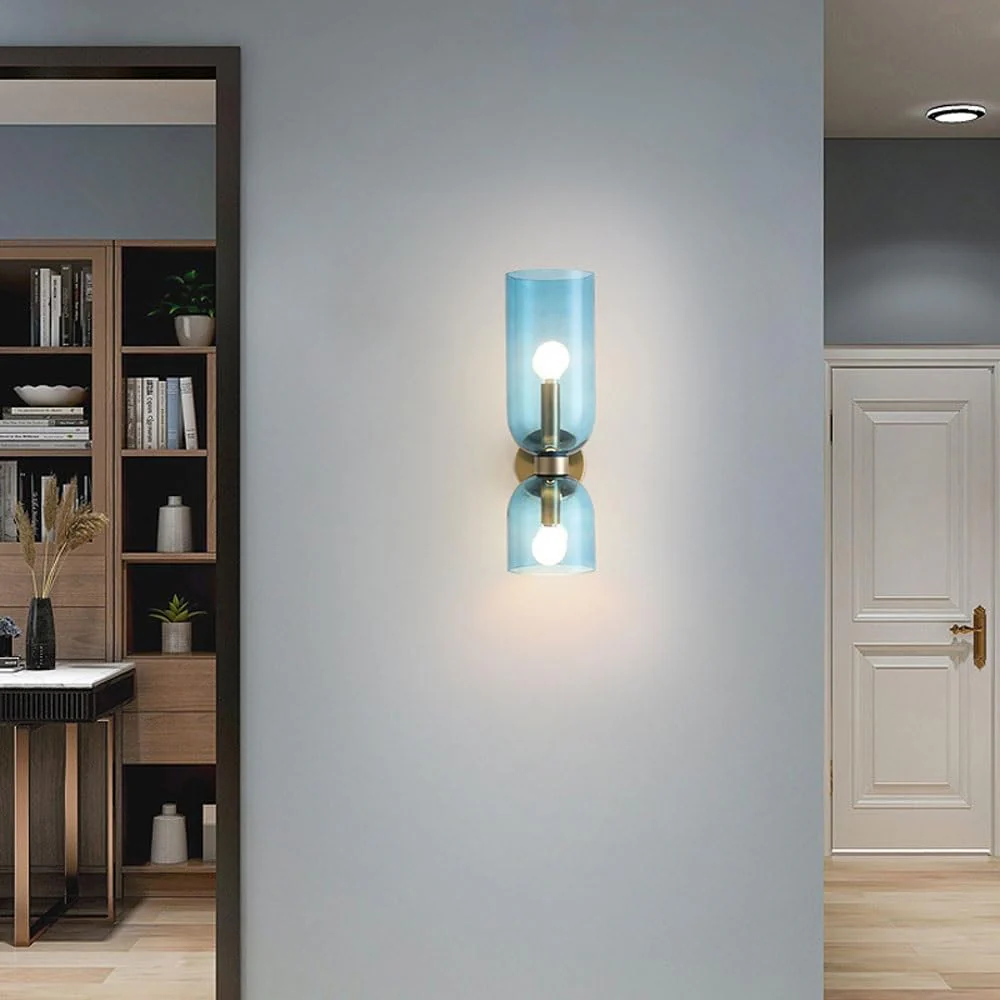 Double Head Glass Wall Lamp LED Sconce for Bedroom - Image 7