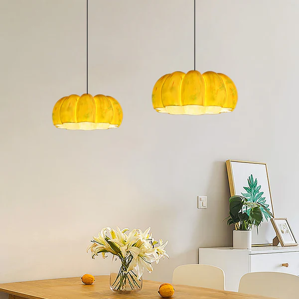 Eco-friendly Resin Pumpkin Pendant Light - Image 5