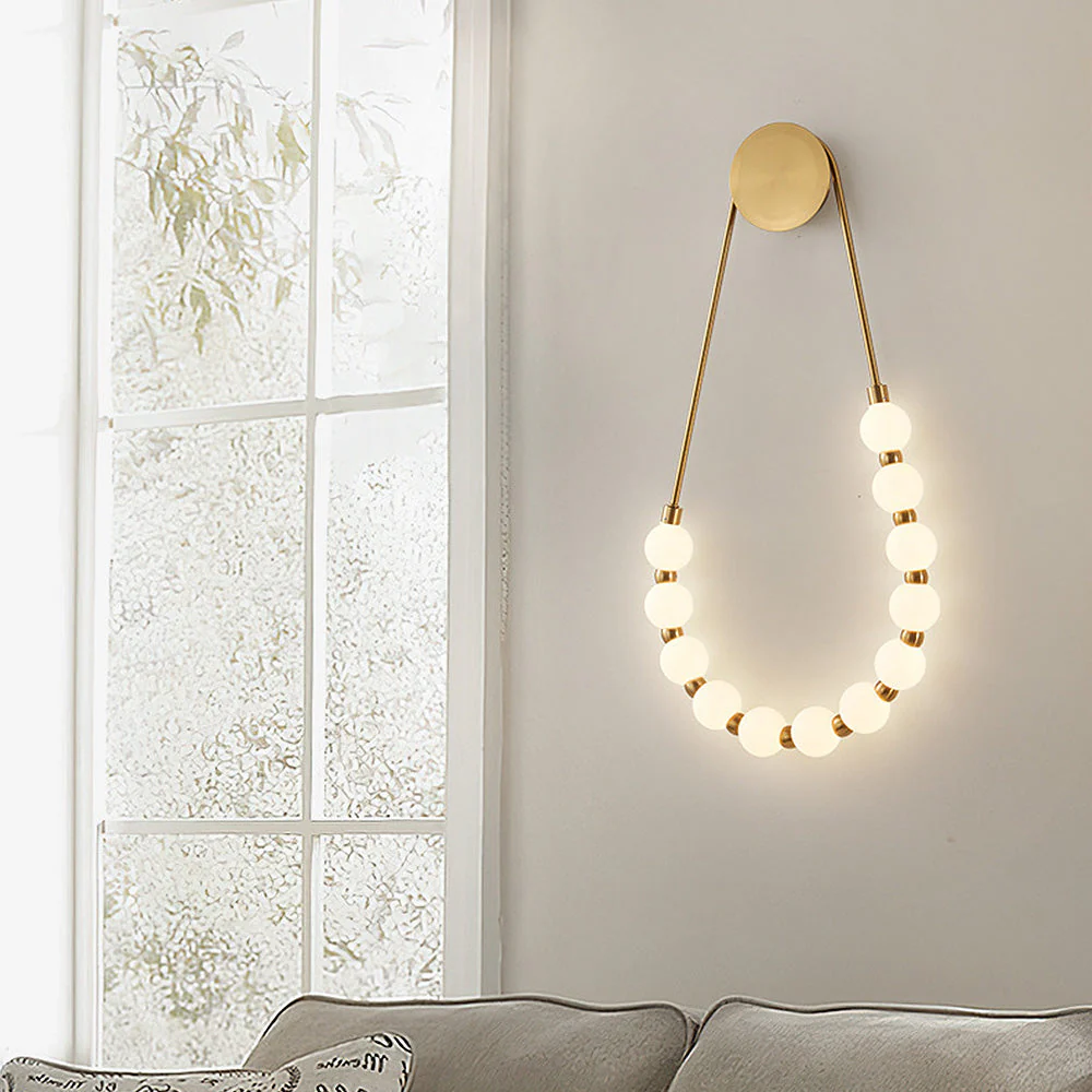 Elegance Loop Long Acrylic White Wall Light - Image 3