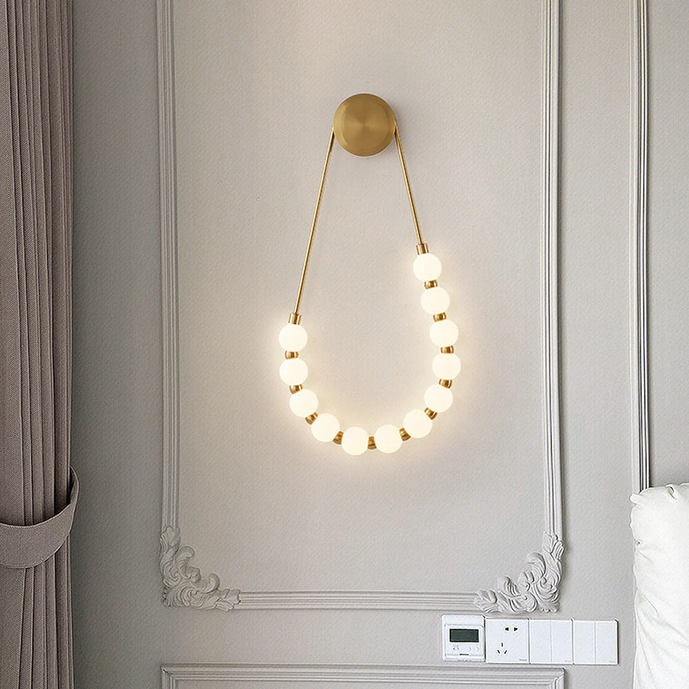 Elegance Loop Long Acrylic White Wall Light - Image 4
