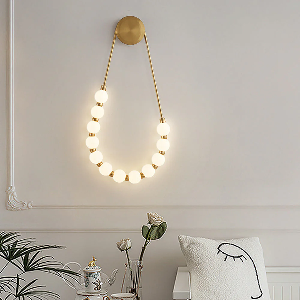 Elegance Loop Long Acrylic White Wall Light - Image 5