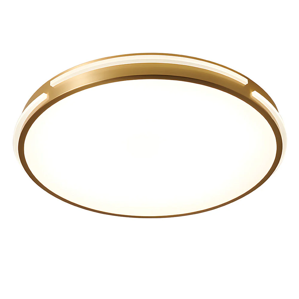 Elegant Copper Gold Round LED Ceiling Light for Living Room - Image 15