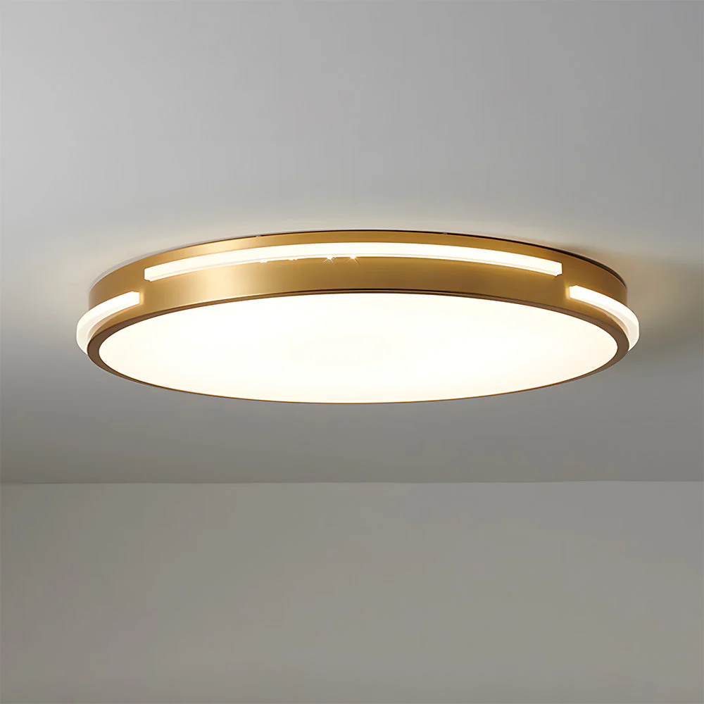 Elegant Copper Gold Round LED Ceiling Light for Living Room - Image 8