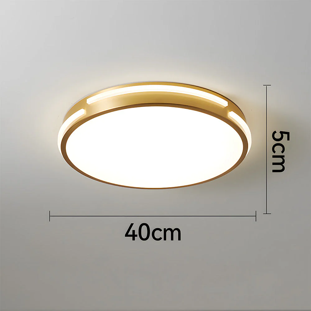 Elegant Copper Gold Round LED Ceiling Light for Living Room - Image 9