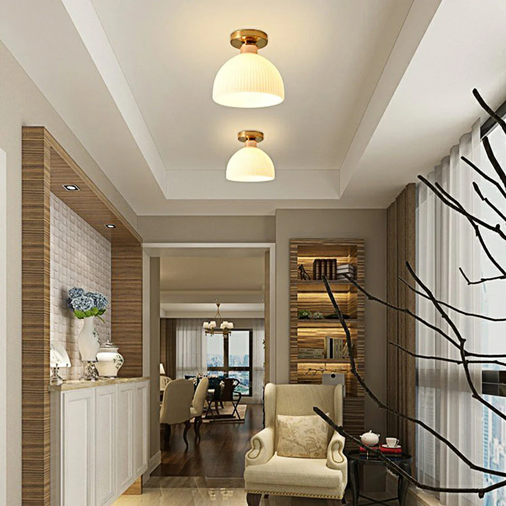 Elegant White Mini Hallway Ceiling Light - Image 10