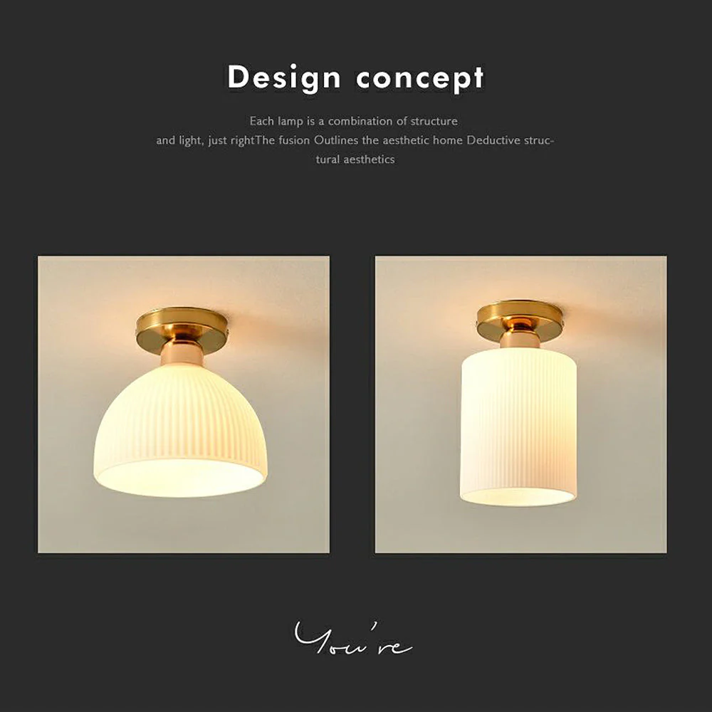 Elegant White Mini Hallway Ceiling Light - Image 21