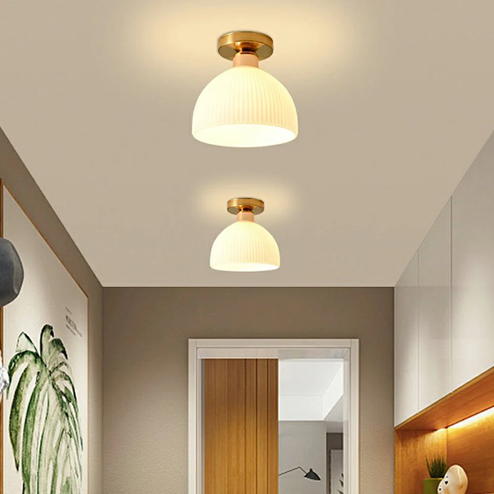 Elegant White Mini Hallway Ceiling Light - Image 9