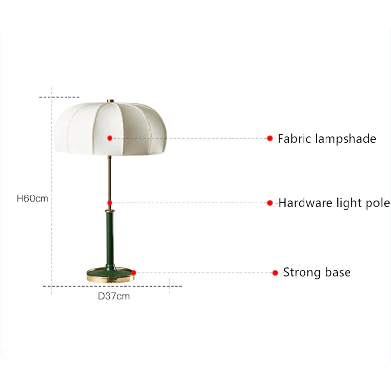 Fabric Table Lamp Decor E27 Bedside Table Light - Image 10
