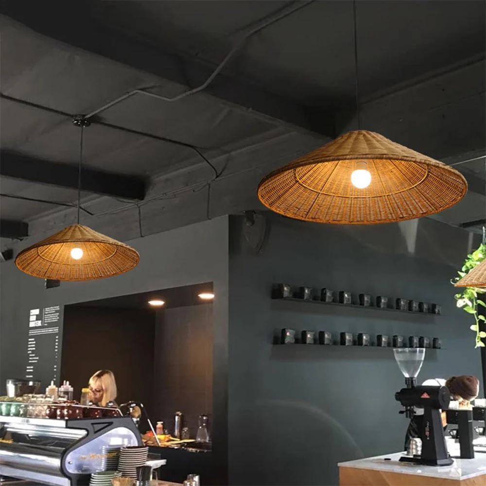 Farmhouse Handmade Rattan Pendant Light - Image 10