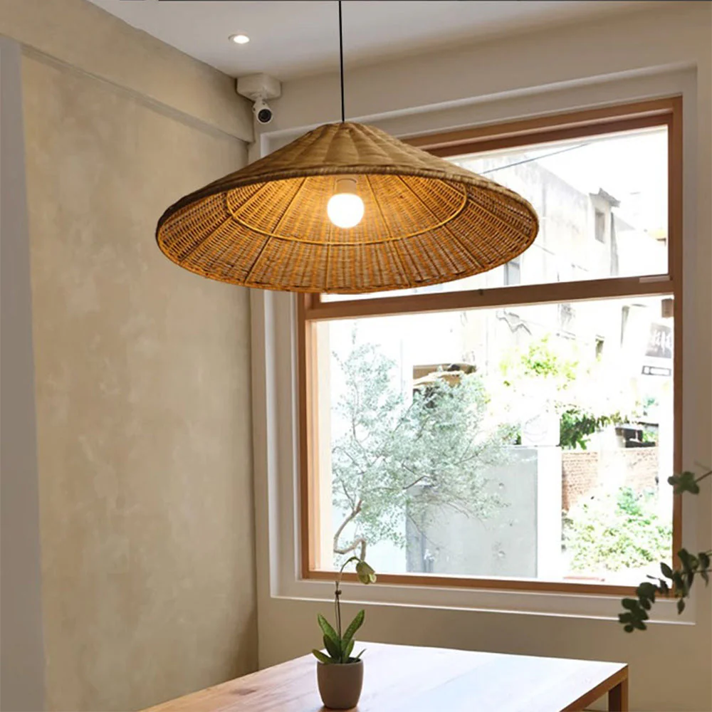Farmhouse Handmade Rattan Pendant Light - Image 11