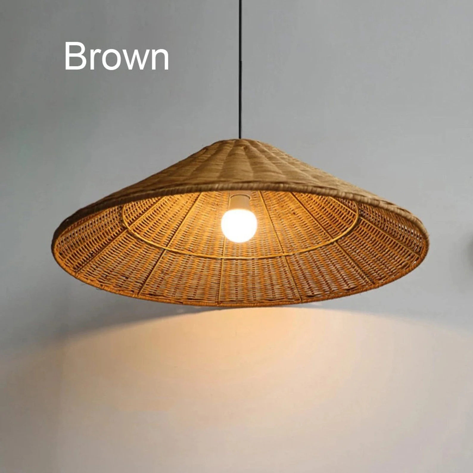 Farmhouse Handmade Rattan Pendant Light - Image 16