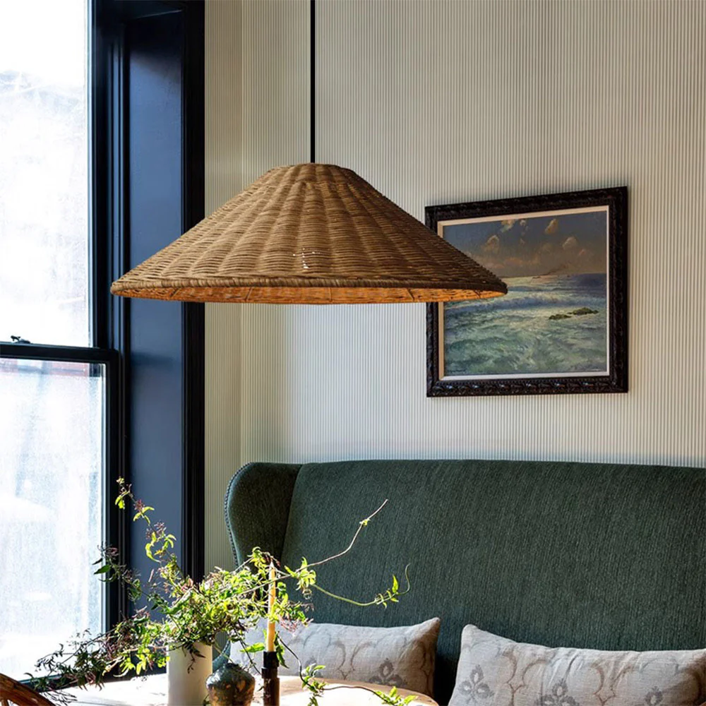 Farmhouse Handmade Rattan Pendant Light - Image 25