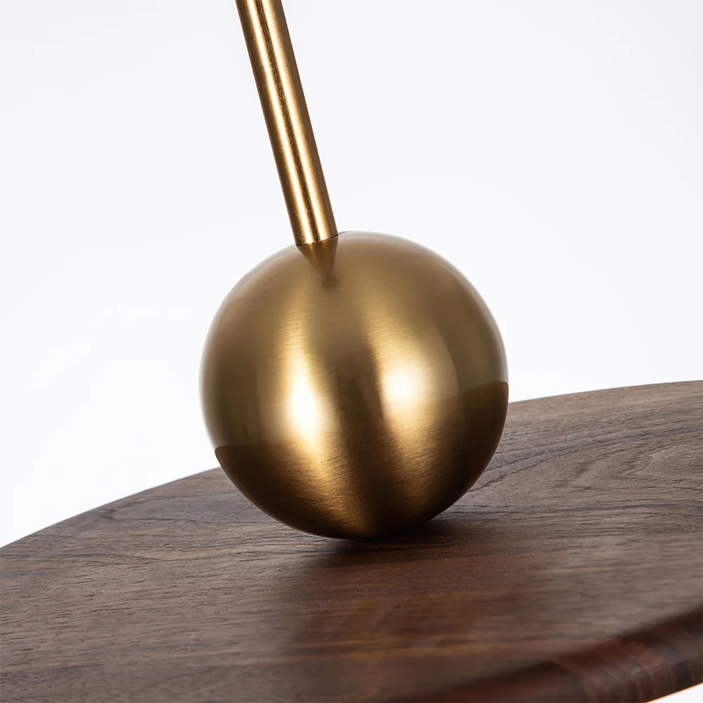 Flying Saucer Walnut Pendant Light - Image 8