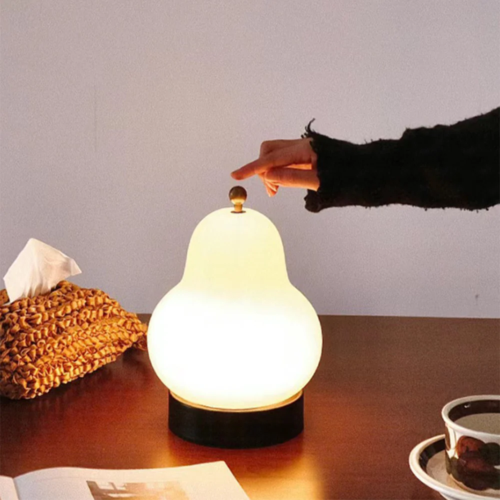 French Cream Pear Touch Portable Table Light - Image 3