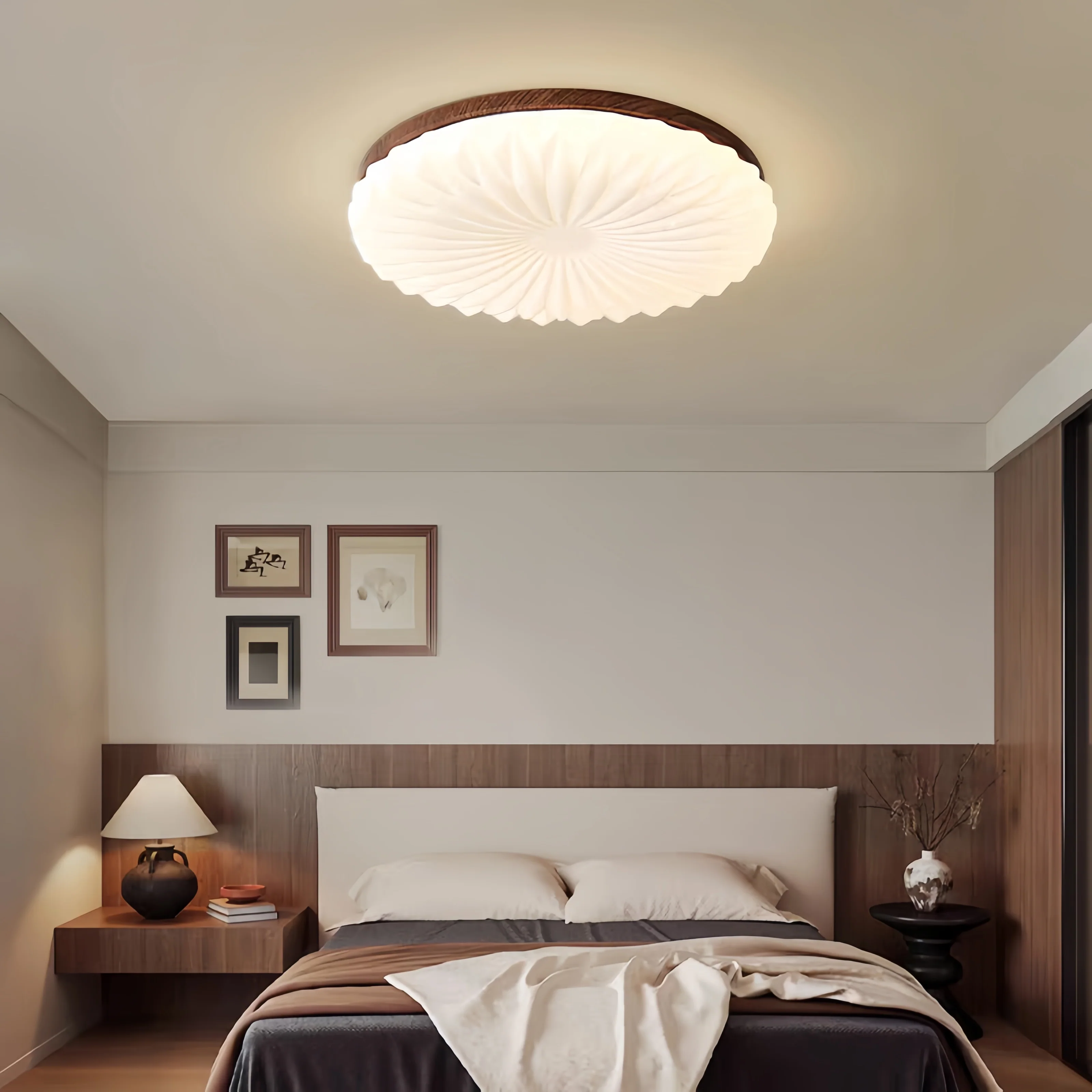 French Cream White Led Ceiling Light - Image 2