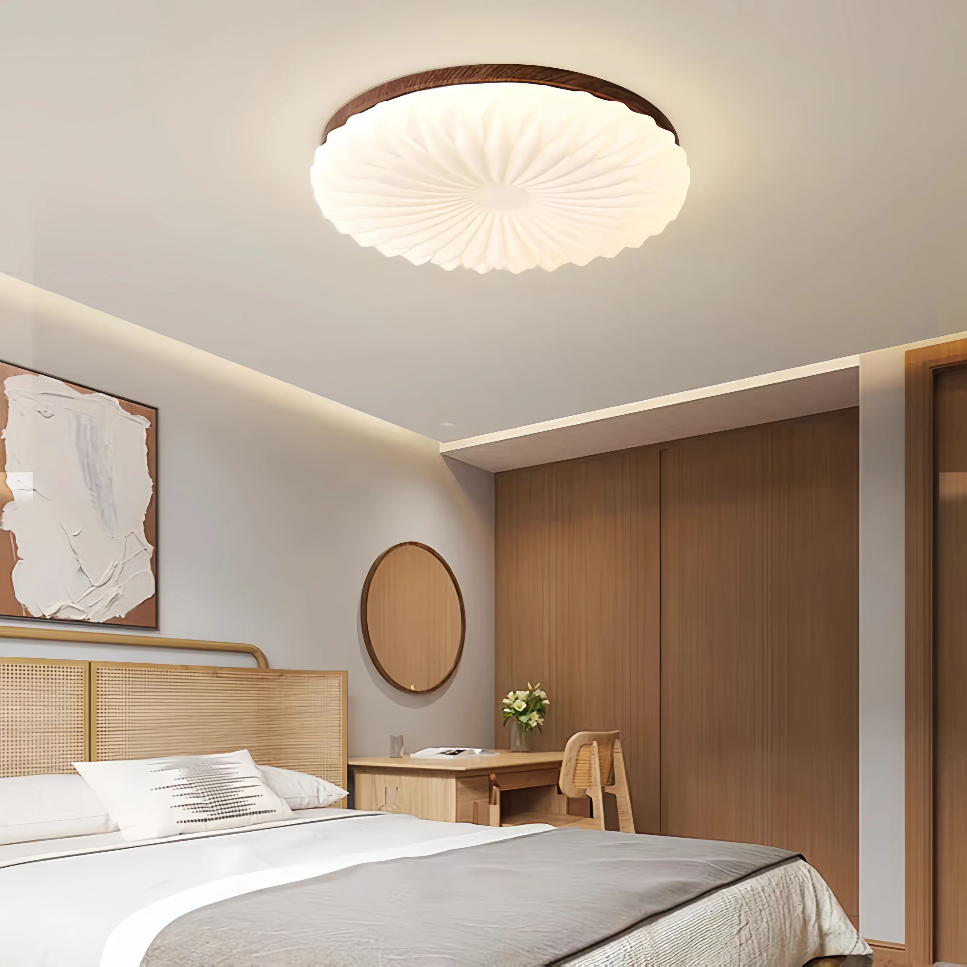 French Cream White Led Ceiling Light - Image 4