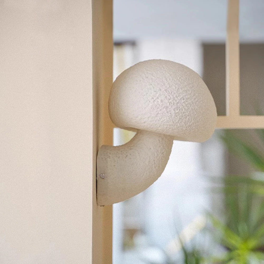 French Creative Cream Mushroom Wall Light - Image 4