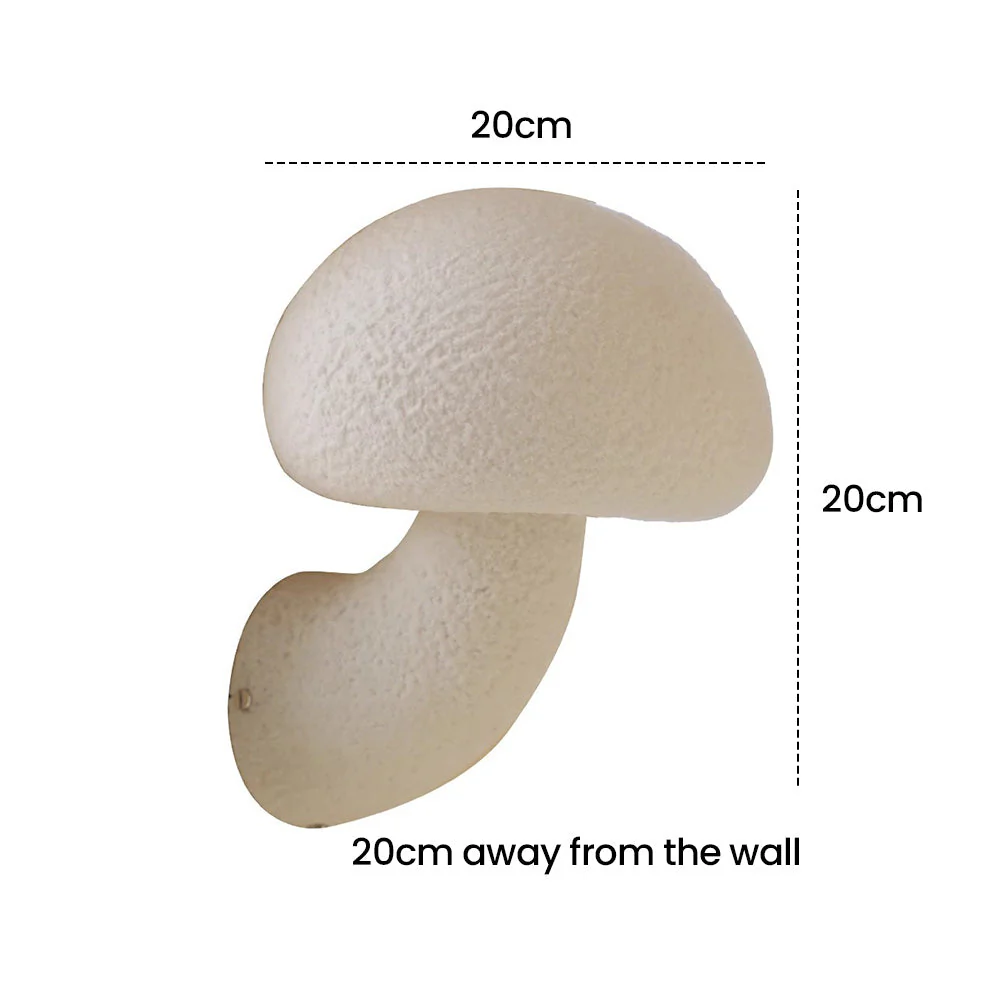 French Creative Cream Mushroom Wall Light - Image 9
