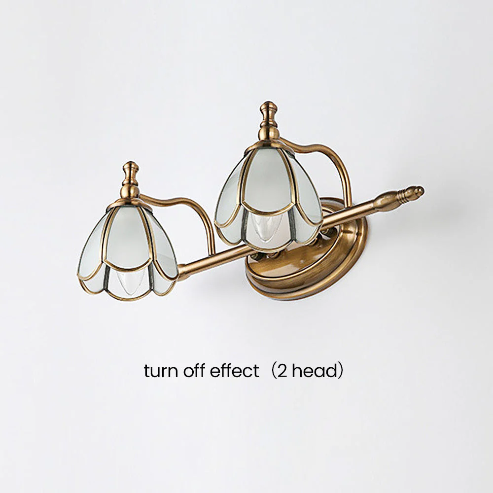 French Flower Gold Bathroom Vanity Wall Lights - Image 11
