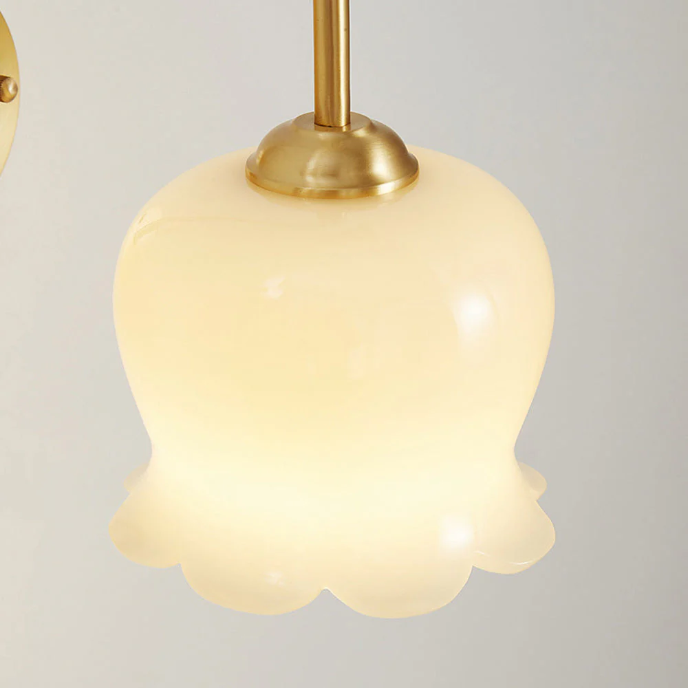 French Flower Shade Glass Wall Light - Image 7