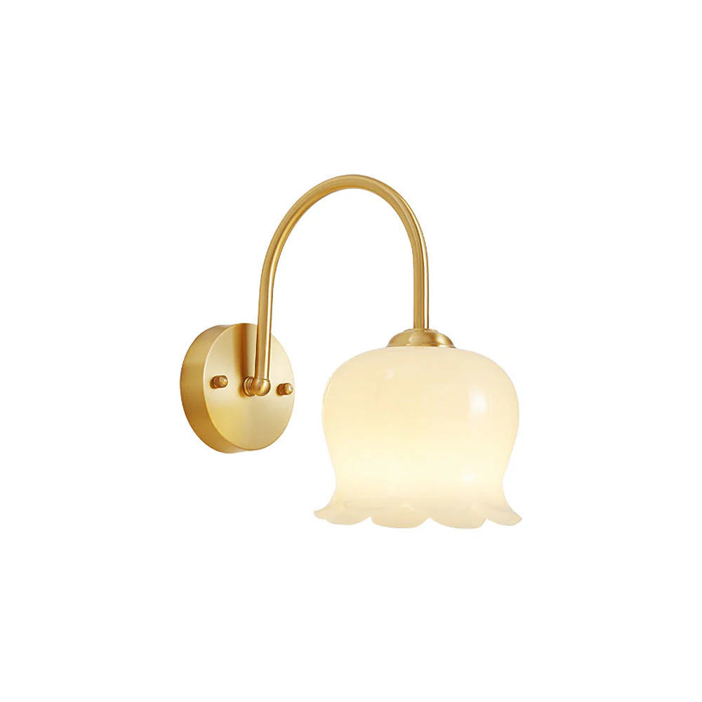 French Flower Shade Glass Wall Light - Image 8