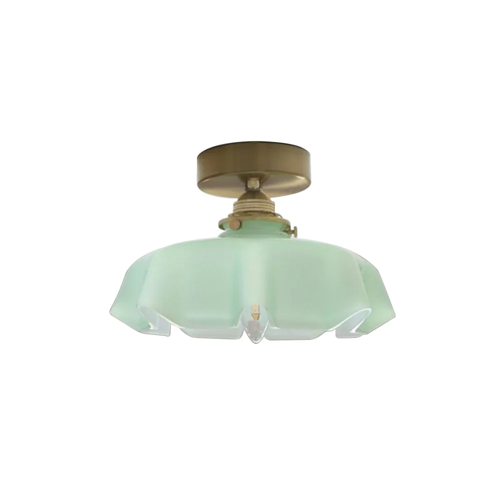 French Glass Lampshade Kitchen Island Ceiling Lamp