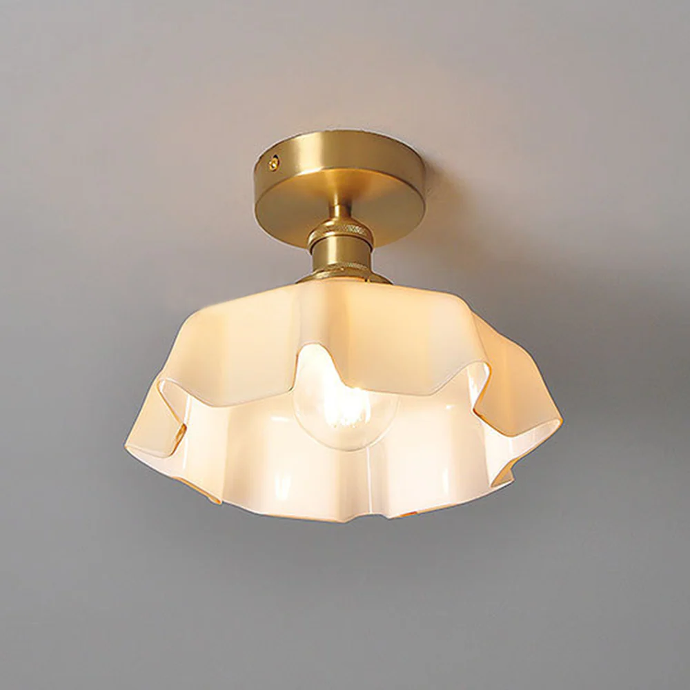 French Glass Lampshade Kitchen Island Ceiling Lamp - Image 12