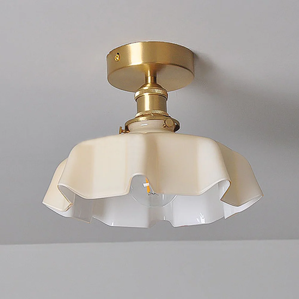 French Glass Lampshade Kitchen Island Ceiling Lamp - Image 13