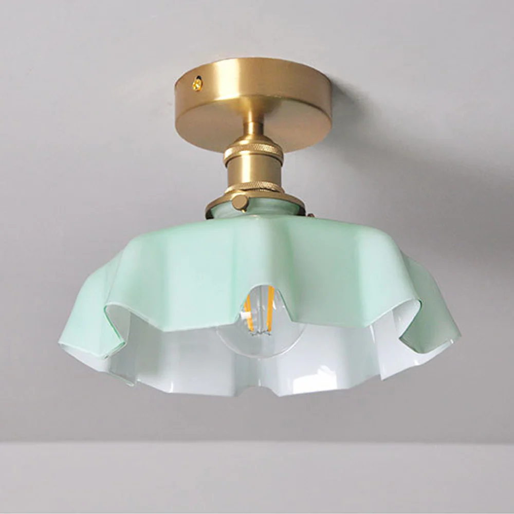 French Glass Lampshade Kitchen Island Ceiling Lamp - Image 4