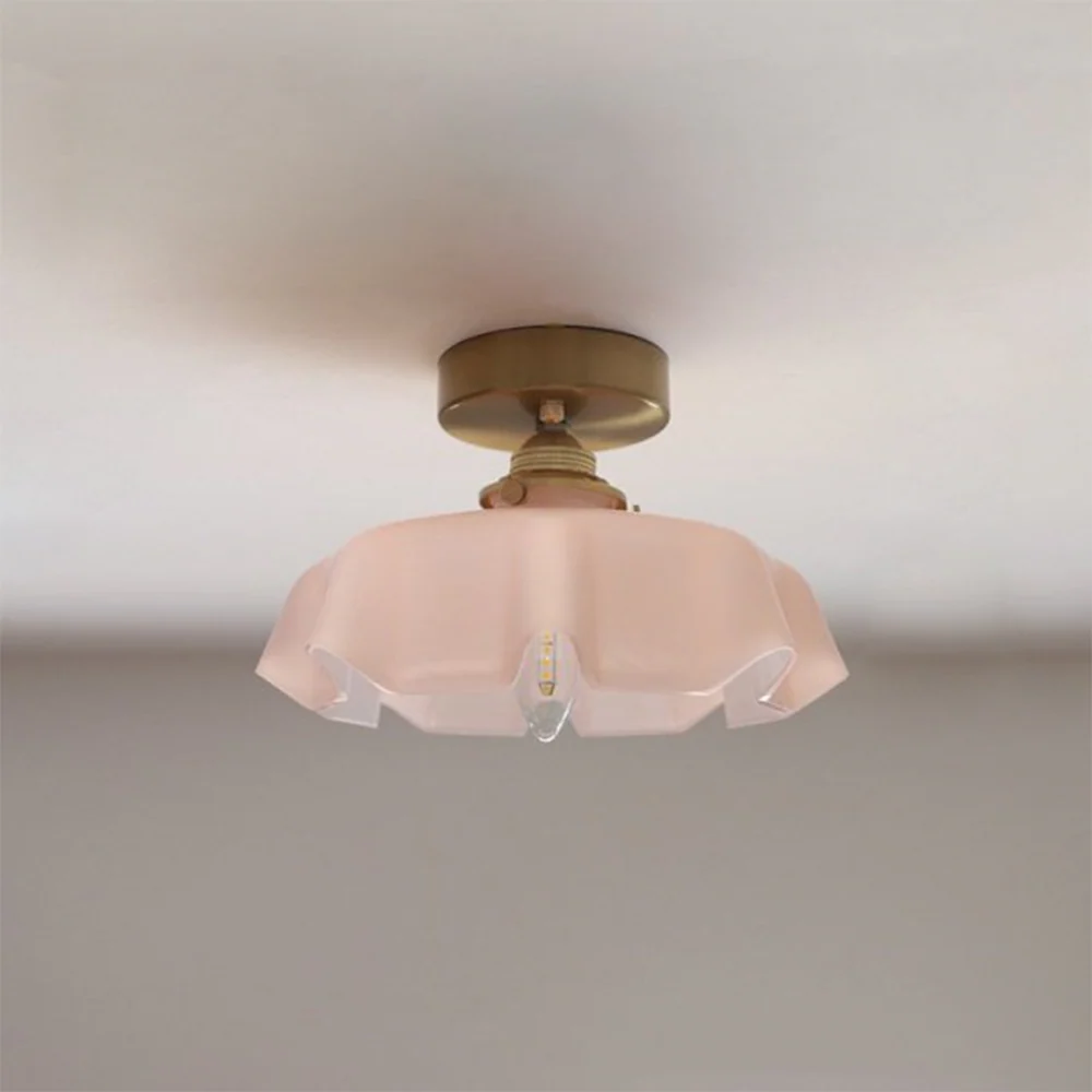 French Glass Lampshade Kitchen Island Ceiling Lamp - Image 6