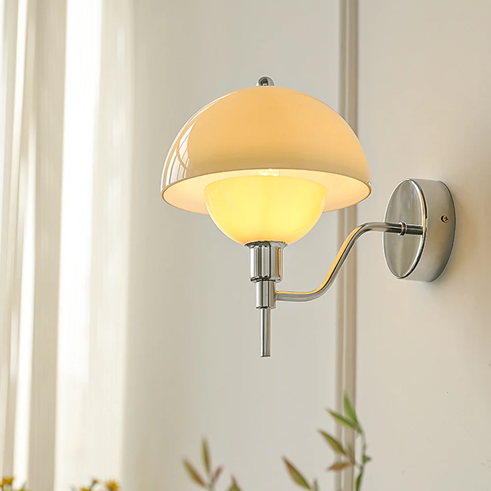 French Mushroom Glass Wall Lamp - Image 10