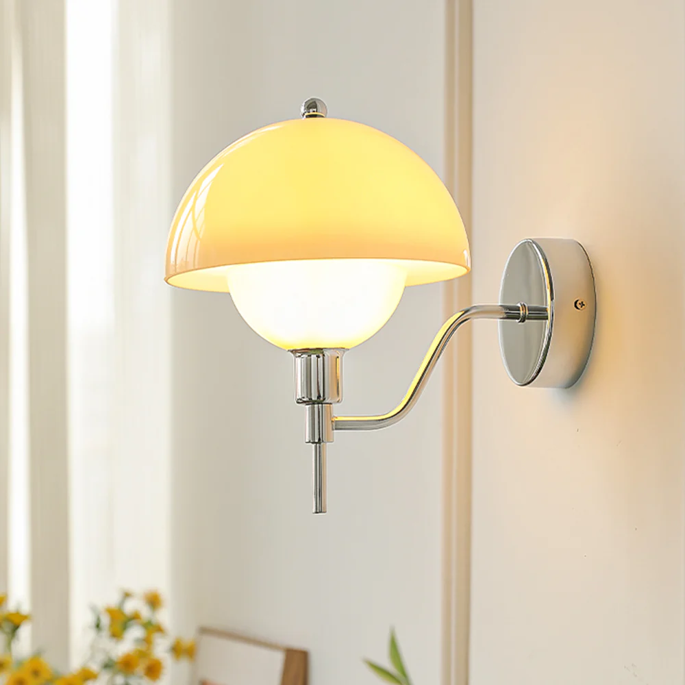 French Mushroom Glass Wall Lamp - Image 15